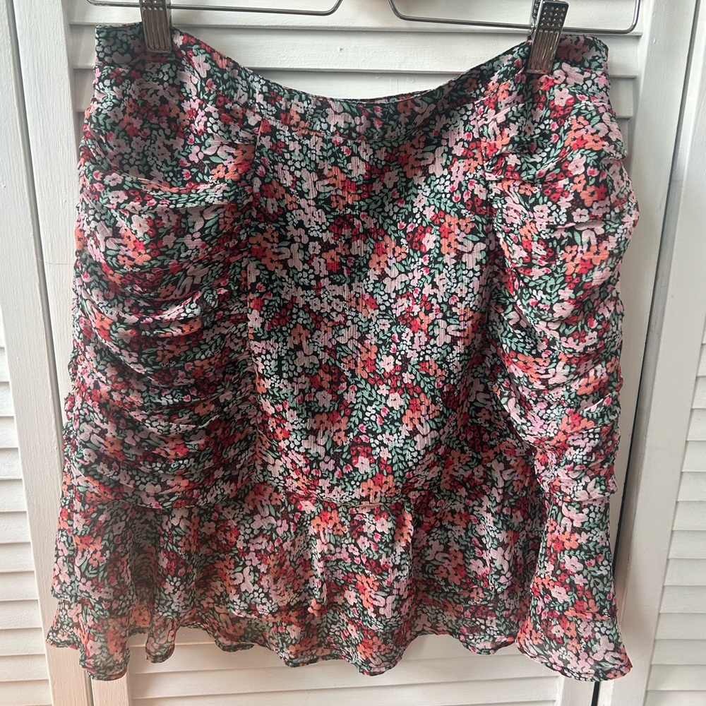 BP Floral Mini Skirt - Pink, Green, White